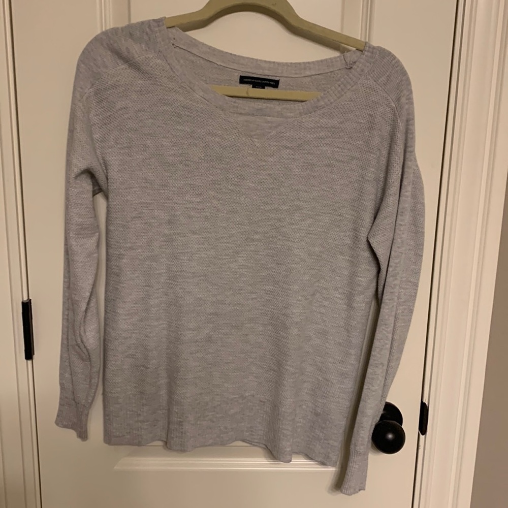 Heather grey American eagle sweater